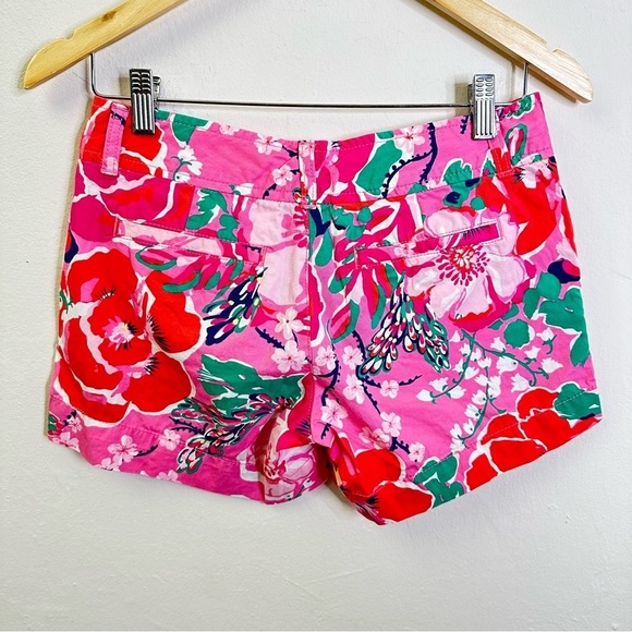 Lilly Pulitzer A Thing Called Love Floral Callahan Shorts 0 Bright Preppy Pink - Picture 8 of 12